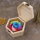 thumbnail image 5 of Jabón de baño con flores de rosa arcoíris con caja de madera, jabón de rosa en caja de regalo, cofre de almacenamiento de bricolaje para aniversario, cumpleaños, boda, día de San Valentín, día de la, 5 of 6