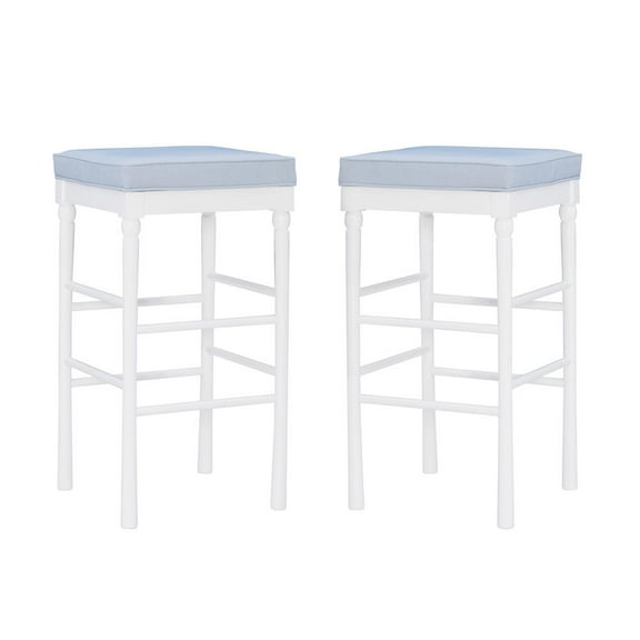 Linon Dehart Barstool White Set Of 2