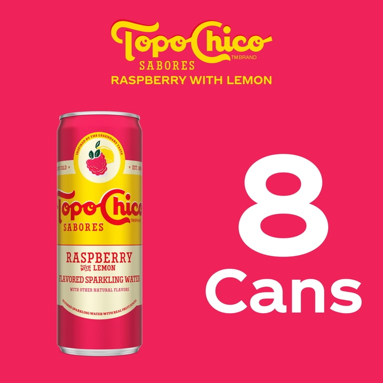 Topo Chico Raspberry Lemon Flavored Sparkling Water 12 fl oz 8pk