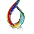 thumbnail image 2 of 18" MultiColor Art Glass Centerpiece on Crystal Base, 2 of 3