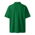 thumbnail image 6 of Polo Shirts for Men Short Sleeve Collared Golf Shirt Work Performance Athletic Polos with Pocket Dark Green 3XL, 6 of 7