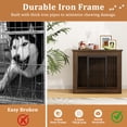 thumbnail image 4 of Furmax Heavy-Duty Wooden Dog Crate 2-Door Furniture Style Kennel with Chew-Proof Design & Removable Cushion, End Table for Small, Medium, Large Dogs, 4 of 7