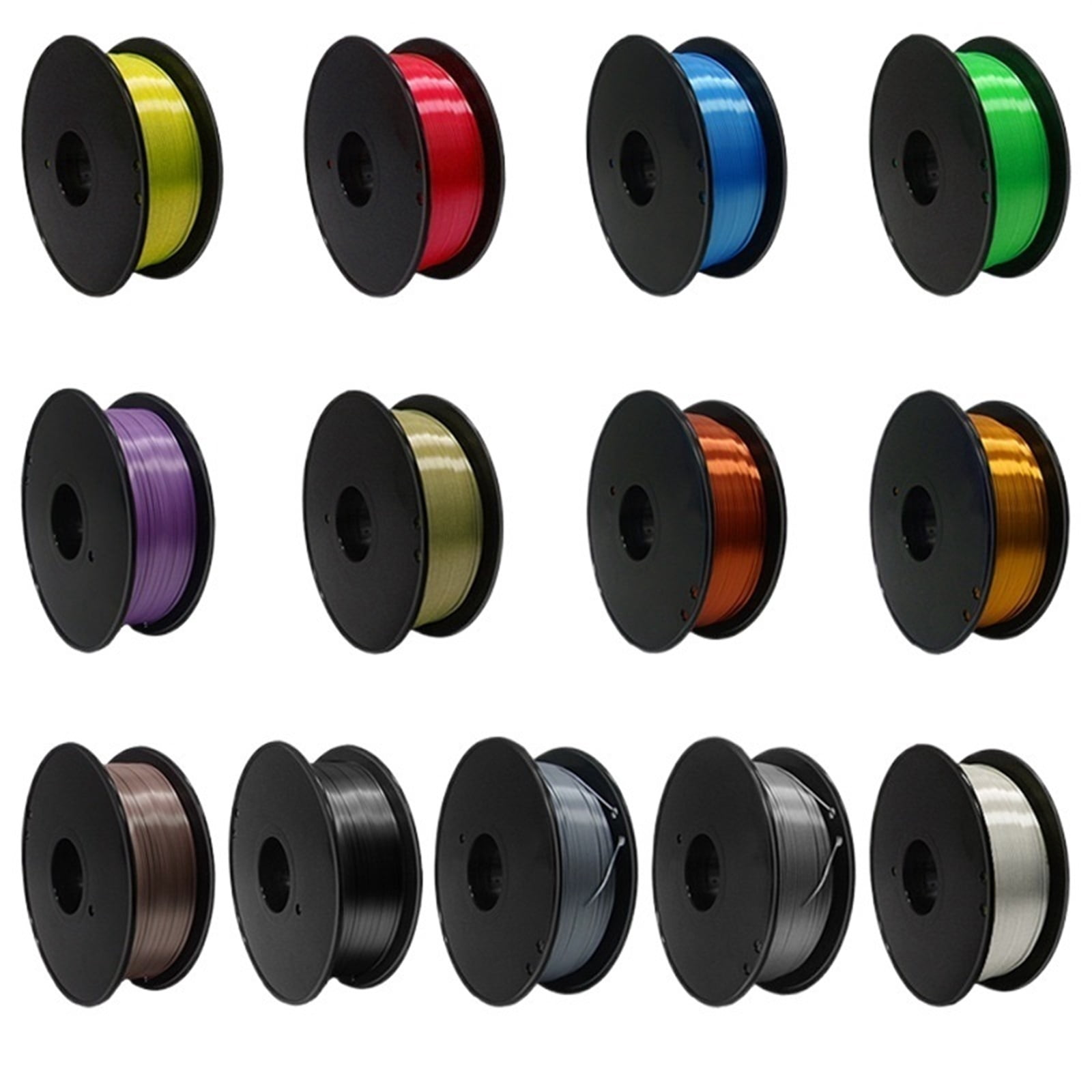 Silk 3D Printer Filament PLA Filament 1.75mm 3D Printing Materials Multicolor Dimensional Accuracy +/- 0.02 mm, 1kg Spool