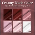 thumbnail image 3 of Candy Lover Gel Nail Polish Set, 6 Nudes Milky Colors Gel Polish, Soak Off UV LED Nail Polish Home Salon Nail Art Manicure Gift Set for Girls Women, 3 of 8