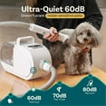 thumbnail image 6 of Petcove Furfluff 8-in-1 Dog Grooming Vacuum Kit with Hair Dryer – Low Noise Clipper, Brush, Comb & Cleaner for All Breeds - White, 6 of 9