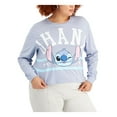 thumbnail image 1 of HYBRID APPAREL T-Shirt Graphique à Manches Longues Col Rond Bleu Clair pour Femmes Plus 3X, 1 of 3