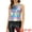 Multicolor Blue, variant on DARING DIVA Women's Sleeveless U Neck Sparkly Metallic Tank Top L Black