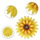 thumbnail image 4 of Muyoka Flor de metal Arte de la pared Decoración Artesanía Múltiples capas Margarita Girasol Colgante Esculturas Adorno Muyoka Hogar, 4 of 7