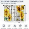 thumbnail image 3 of Sunflower Floral Kitchen Curtains - Flowers Butterfly Short Curtains Old Rustic Wood Barn Door Farmhouse Decor for Home Dining Living Room Rod Pocket Window Drapes 2 Panels Set, 28"x36", 3 of 5