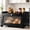 Black, variant on Wooden Bread Box for Kitchen Countertop with Clear Acrylic View Window | Farmhouse, Antique, Vintage Bread Boxes, Small Breadbox for Homemade Bread(BROWN))