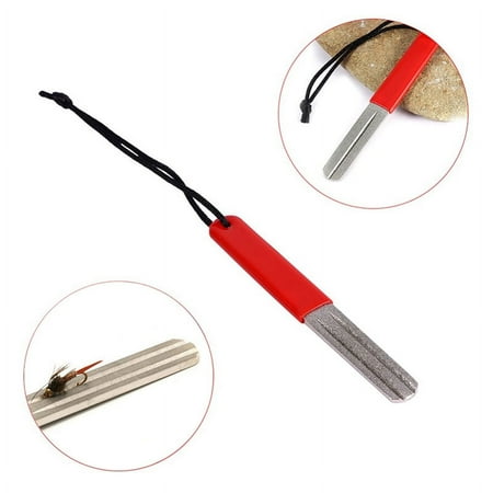 Fishing Hook Sharpener Portable Double SideMini Knife Tool Camp Hike EDC Accessory Pocket Hook Outdoor Sharpening Q3F8