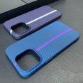 thumbnail image 3 of Luxury Carbon Fiber Pattern Case For iPhone 16 15 14 Plus 13 12 11 Pro Max Matte Armor Shockproof Protective Hard Bumper Cover Deep Purple For iPhone 14 Pro, 3 of 6