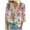 Multicolor Tops for Women _h, variant on Women's Fashion 2024 Dressy Casual Tops Tie Dye Floral Print Spring Elegant Shirts Vintage 3/4 Sleeve Loose Fit Flowy Tunic Tops Summer Clothes for Teen Girls Lace V Neck Blouse Multicolor T Shirts S