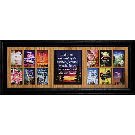 7x20 K 12th Grade School Days Years Collage Oak Veneer Mat With 7x20 K 12th Grade School Days Years Collage Oak Veneer Mat With Your Choice Of Frame Color 13 Openings Black Com