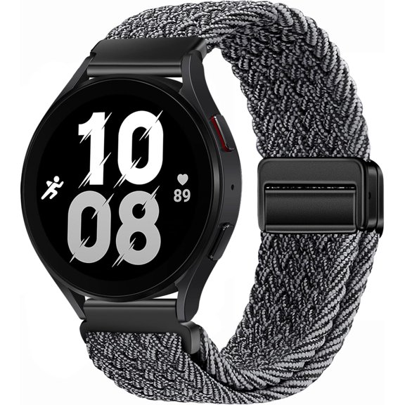 KOMI Nylon magnetic strap compatible with Samsung Galaxy Watch 6/5/4/3 Pro/Classic/Sport/Gear S3/S2 Frontier/Active, The 20mm and 22mm straps are suitable for Samsung watches 47mm 46mm 45mm 44mm 43mm