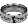 thumbnail image 2 of Mr. Cat Couple Tungsten Carbide Ring, 2 of 9