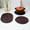 Coffee, variant on Woven Round Placemats, Usupdd Thermal Insulation Table Mats 3-Piece Set, Durable Cotton Coasters for Hot Dishes Kitchen Dining Table, Purple