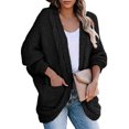 thumbnail image 1 of Women Open Front Long Sleeve Chunky Knit Cardigan Sweaters Outwear with Pockets, 1 of 5