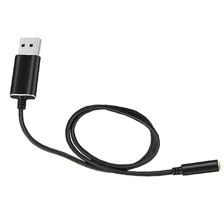 Carte son externe USB vers jack 3,5 mm Adaptateur audio Casque Adaptateur  AUX Puce intégrée pour PC Noir Connexion stable, transmission haute vitesse