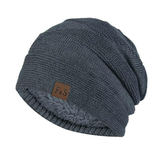jovati Winter Hats for Men Knitted Hat Men Autumn And Winter Solid