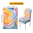 thumbnail image 7 of TSOVTHRID Colorful Painting Print 5 Pcs Dining Chair Covers and Tablecloth Set, Stain Resistant Table Cloth Dining Chair Slipcovers for Holiday Festival Decoration, 7 of 7