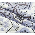 thumbnail image 6 of Hannah Linen Queen Quilt Bedding Set- Microfiber 4 Piece Quilt with 1 Shams and 2 Decorative Pillow (Queen, Navy Blush Greyson), 6 of 9