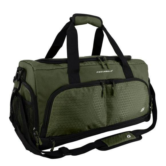 Bolsa de gimnasio FocusGear Ultimate 2.0 con 10 compartimentos, color verde
