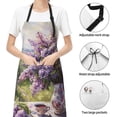 thumbnail image 6 of Cauagu Lilacs Teapot Scenic Painting Aprons with Pockets,Waterproof Apron for Women,Kitchen Cooking Apron Adjustable Bib Aprons Chef Apron for Cooking,Drawing,Crafting, 6 of 8