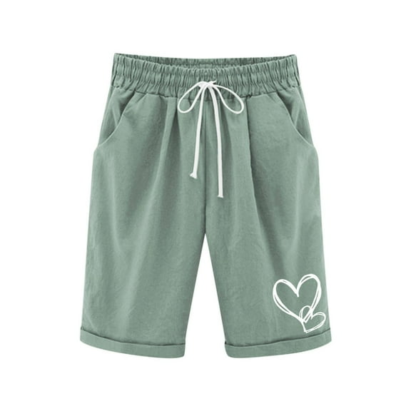 ibiyuan Y2K Shorts Girls Girls Casual Thin Outerwear Elastic Waist Loose Fit Five Inch Capri Pants for Everyday Wear,160