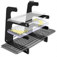 thumbnail image 1 of 3-Tier Mechanical Keyboard Holder Display Stand Keyboard Shelf for Storage Three Mechanical Keyboard Black, 1 of 5