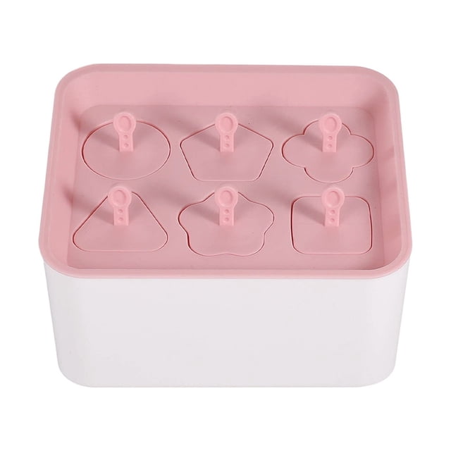 Aidoshy New Ice Cream Molder Homemade Popsicle Molder With Lid Plastic 6-cell Popsicle Molder Ice Box Ice Lattice Molder for freezer, Chilling Drinks, Whiskey & Cocktails, BPA-Free