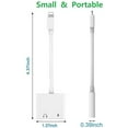 thumbnail image 4 of Ml 2 in 1 Headphone Adapter for iPhone - Lightning to 3.5mm Jack Adapter Aux Audio & Charger Splitter Dongle Compatible with iPhone 14 13 12 11 Pro Max XS XR X 8 7 6 iPad, Support iOS 16 - 2 Pack, 4 of 8