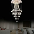 thumbnail image 4 of DENEST Modern 5-Light LED Crystal Raindrop Pendant Light, 4 of 6