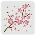 thumbnail image 3 of Cherry Blossom Pattern Reusable Plastic Hollow Out Painting Stencil for DIY Crafts Furniture Decor, 3 of 9