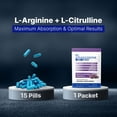 thumbnail image 6 of L-Arginine Pro Heart Health Powder - 5500mg L-Arginine, 1100mg L-Citrulline Cardio Health, Grape/Orange/Raspberry  3 Pack (Total 90 Packets), 6 of 10