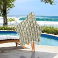 thumbnail image 3 of Yayeee Kids Hooded Towel with Hand Pockets Beach Soft Absorbent Bath Wrap 50 x 23.5 inch, Olive Green Flowers, 3 of 5