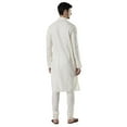 thumbnail image 5 of Ethnix Men's Indian Classic Embroidered Collar Placket Kurta Tunic Pajama Combo; Butter Cream; XL, 5 of 5