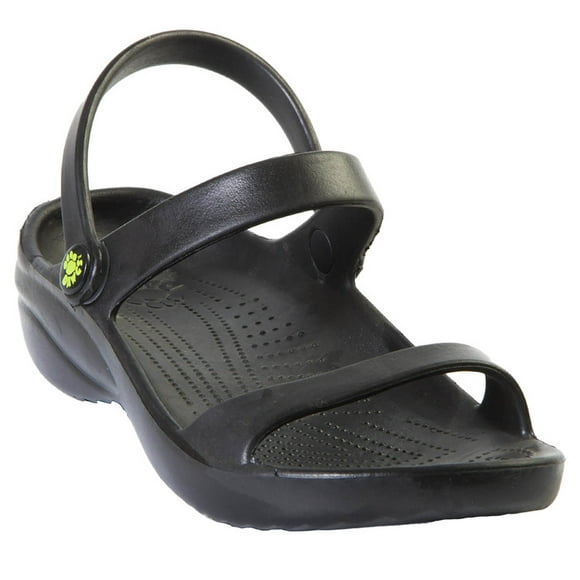 Women's Dawgs 3-Strap Sandals Black Size 5
