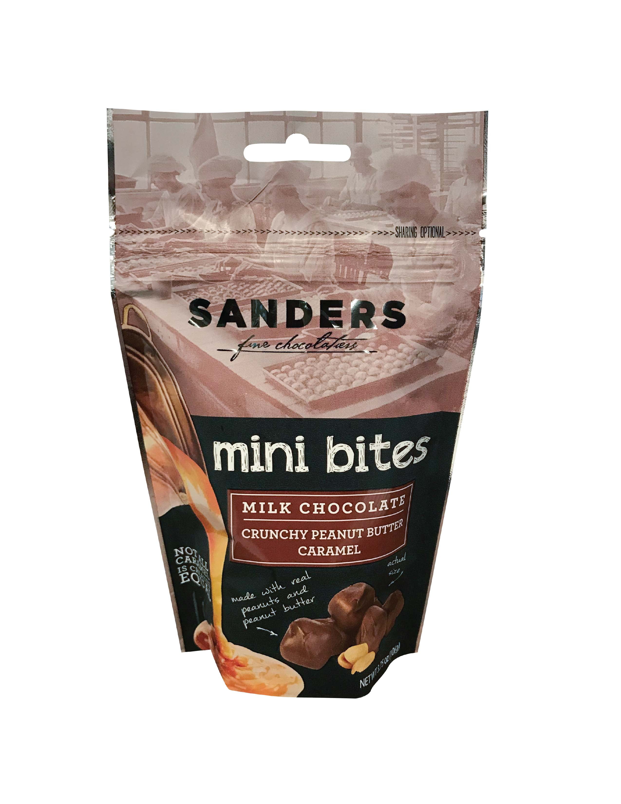 Sanders Fine Chocolates Milk Chocolate Peanut Butter Caramel Mini Bites