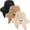 3pack-khaki+beige+black, variant on 3Pack Women's Straw Hat with Linen Bow, Lightweight Breathable Summer Sun Hat, Foldable Wide Brim Bucket Hat
