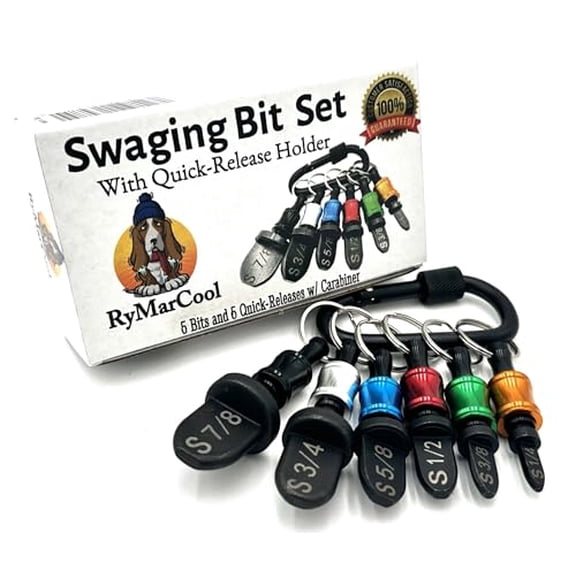 HVAC Swage Tool HVAC Repairing Set, Boring Drill Bits, Air Conditioner Copper Tube Expander Swaging Tool Drill Bit Copper Pipe Swage, 1/4'', 3/8'',1/2'',5/8'',3/4'',7/8'' Bits Set