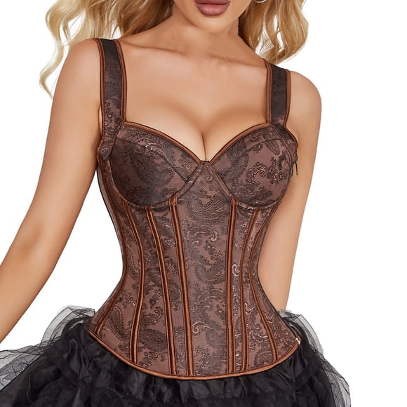 Cameland Corsets For Women Overbust Corset Bustier Lingerie Top Gothic Shapewear Underwear