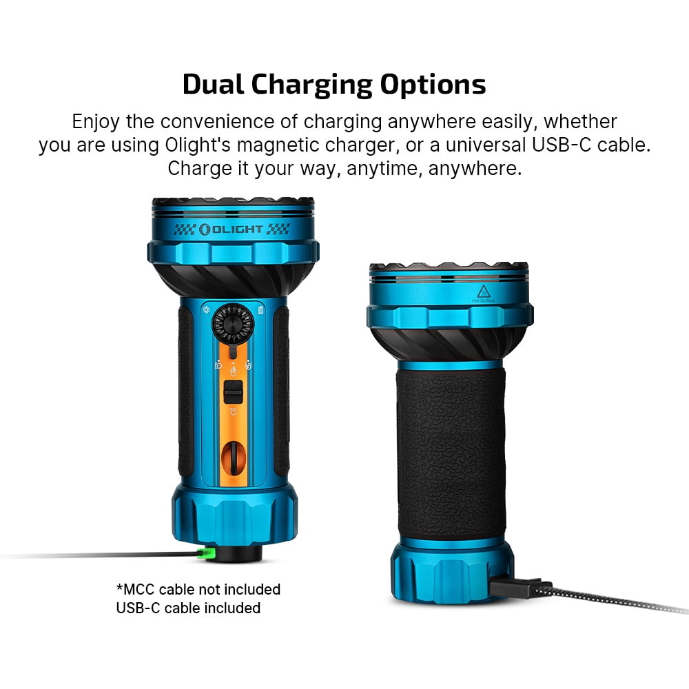 OLIGHT Marauder Mini 2 Bright Flashlight 10,000 Lumen with 750 Meters Beam Distance, Rechargeable Light with Dual Charging & 5 Lighting Modes for Outdoor, Camping, Emergencies (Roadster)