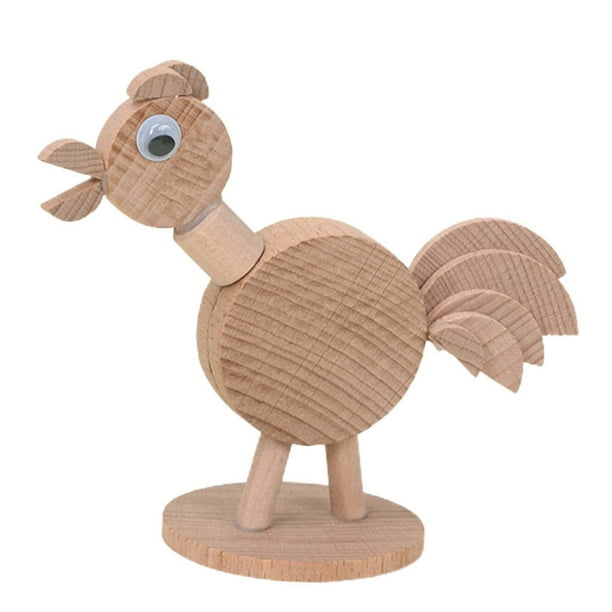 DIY Wooden Animal Toys Animals Wood Puzzle Develop Fine Motor Skills