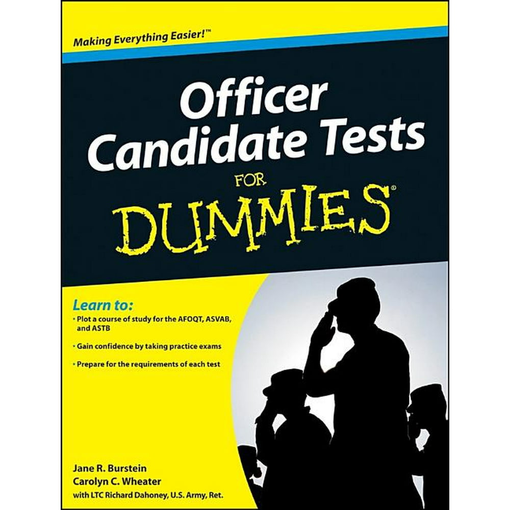 For Dummies Officer Candidate Tests for Dummies (Paperback) Walmart