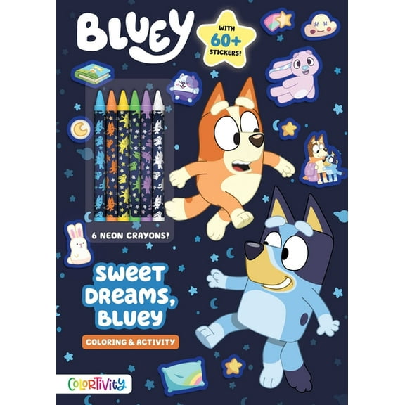 Color & Activity with Crayons Bluey: Sweet Dreams, Bluey, (Paperback)