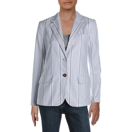 Lauren Ralph Lauren Womens Petites Canvas Striped Blazer