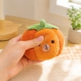 thumbnail image 7 of Plush Vegetable Toy, Squeezy Bubble Blowing Stuffed Pumpkin, 1 Pack Soft Fuzzy Farm Themed 4.0 inch Small Interactive Sensory Play Gift for Kids Toddlers Holiday Party Favors Home Desk Decor, 7 of 7