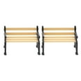 thumbnail image 1 of 2pcs Mini House Bench Miniature Furniture Park Chair Garden Village Patio Bench (black), 1 of 2