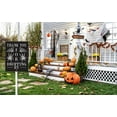 thumbnail image 2 of Eveokoki Halloween Yard Sign Thank For Stopping By Decorations Yard Signs Decorative Garden Stakes Aluminum Outdoor Lawn Signs for Halloween Party Yard Lawn Garden Decorations, 2 of 5